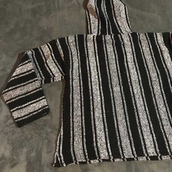 swtr030 - Black/White Baja Hoodie size Large - Picture 5 of 12